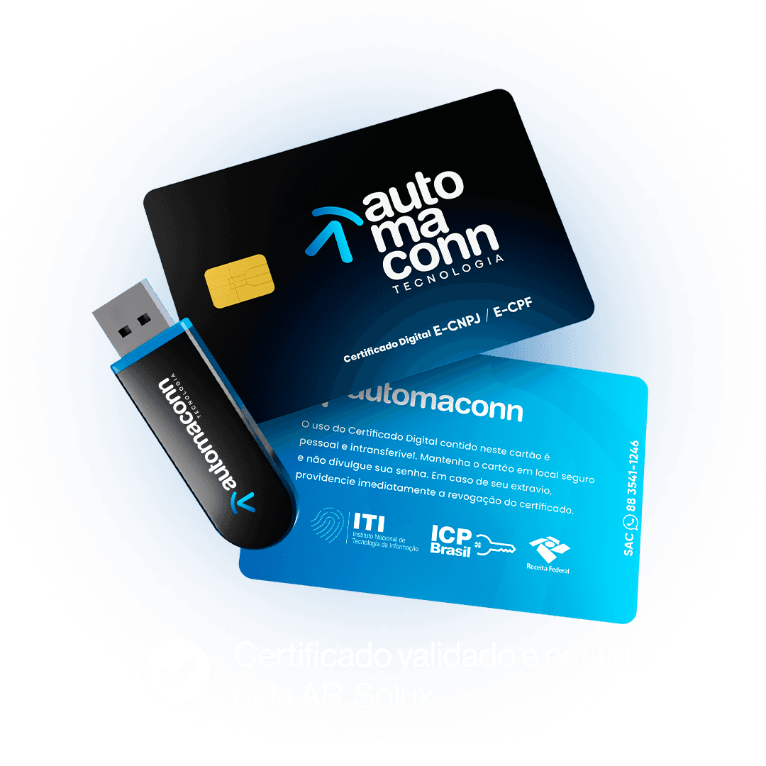 Token e cartão de certificado digital Automaconn